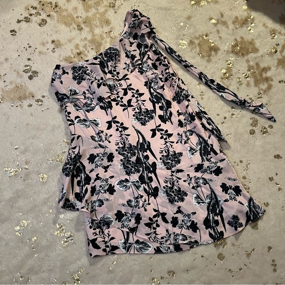 NWT Parker XS Pure Paradise One-Shoulder Pink Mini Dress. Retail price: $348.00 - Picture 2 of 10